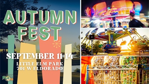 Pictures of Autumn Fest carnival with the word Autumn Fest