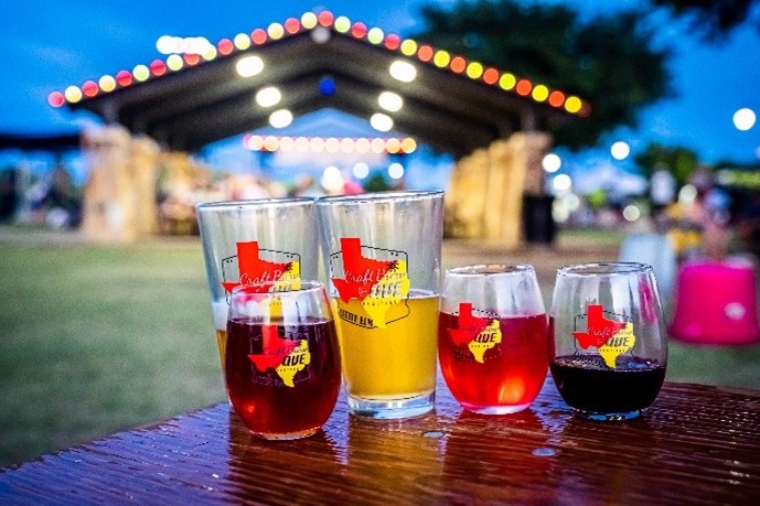 Brew and Que glasses for drinking beer or wine