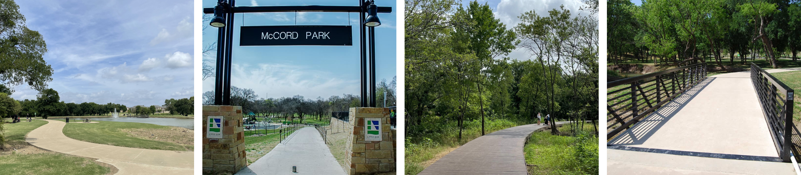 Four images on McCord Park